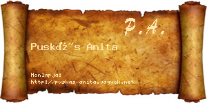 Puskás Anita névjegykártya
